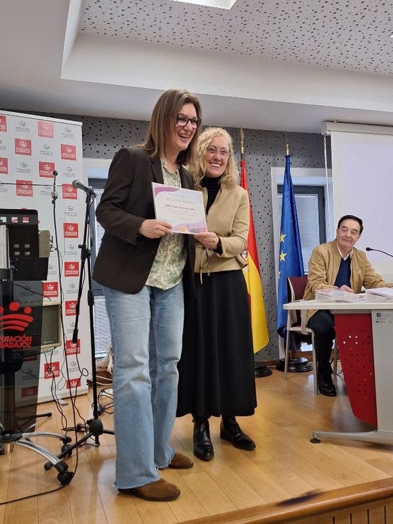 María Isabel Rubio durante el acto celebrado en Zafra.