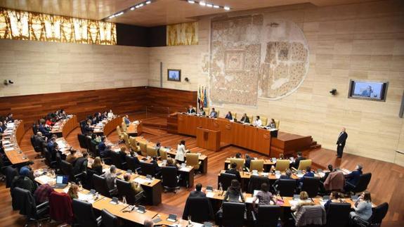 Imagen de la sesión plenaria en la que se ha expresado la declaración institucional a favor de la ciudadanía gitana.