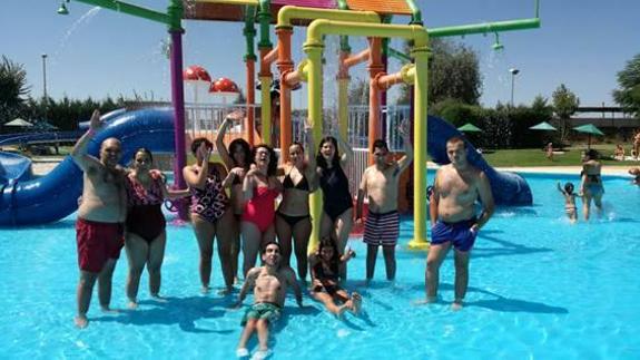 Actividades en la piscina.