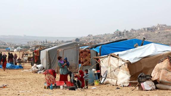 Campamento de refugiados en Siria
