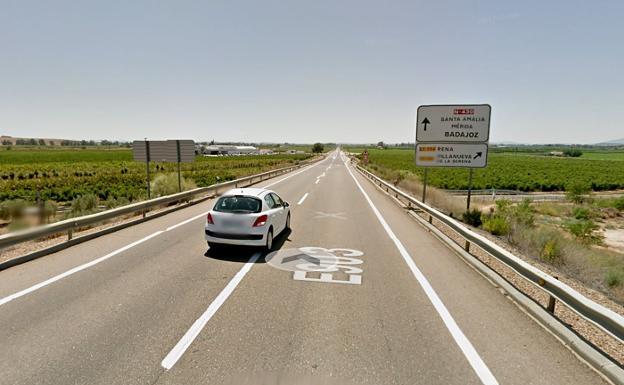 Tramo entre Casas de Don Pedro y Talarrubias en la N-430.