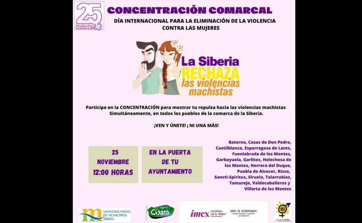 Talarrubias participa en la Concentración Comarcal contra la Violencia Machista