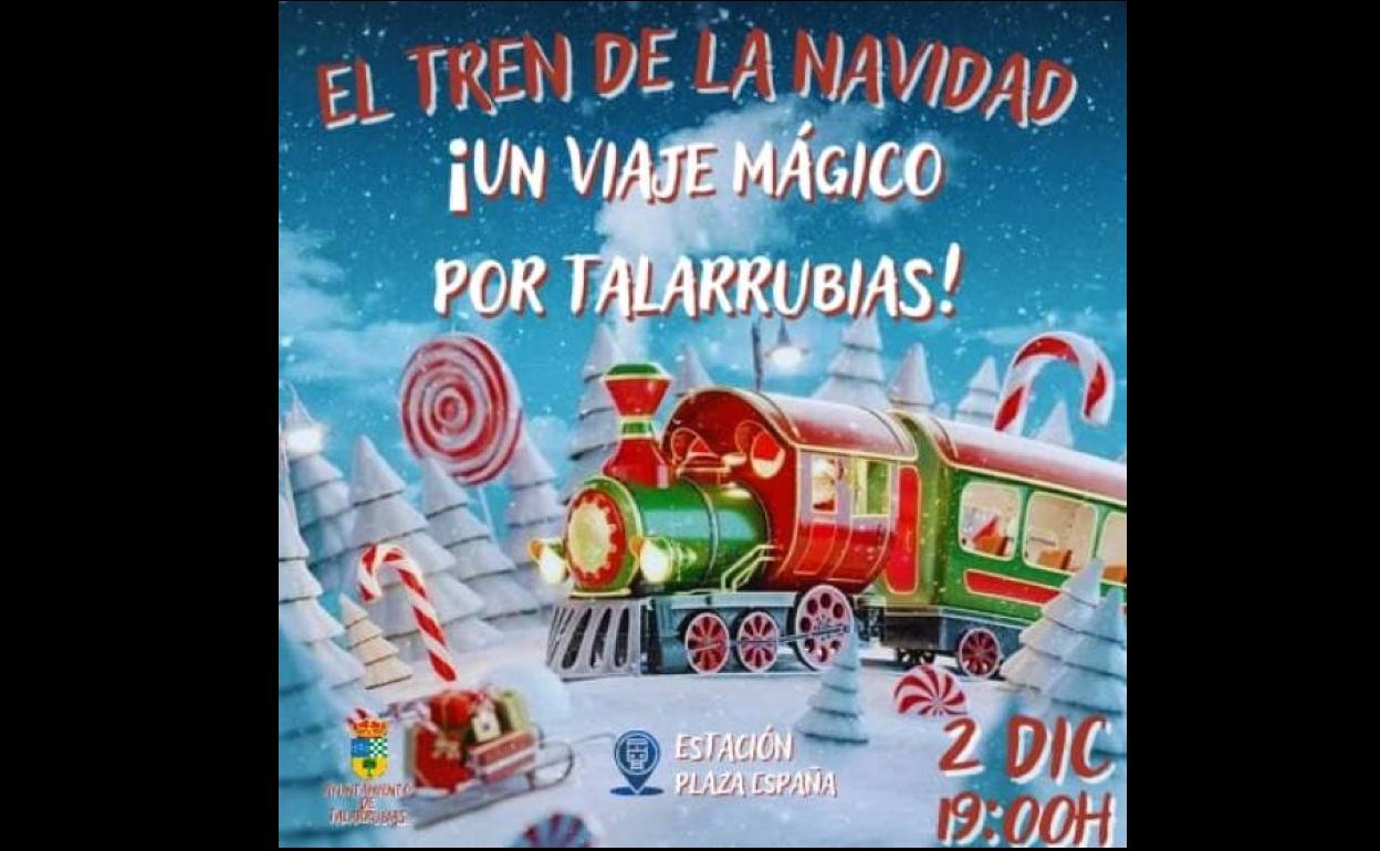 El tren mágico de la Navidad recorrerá Talarrubias
