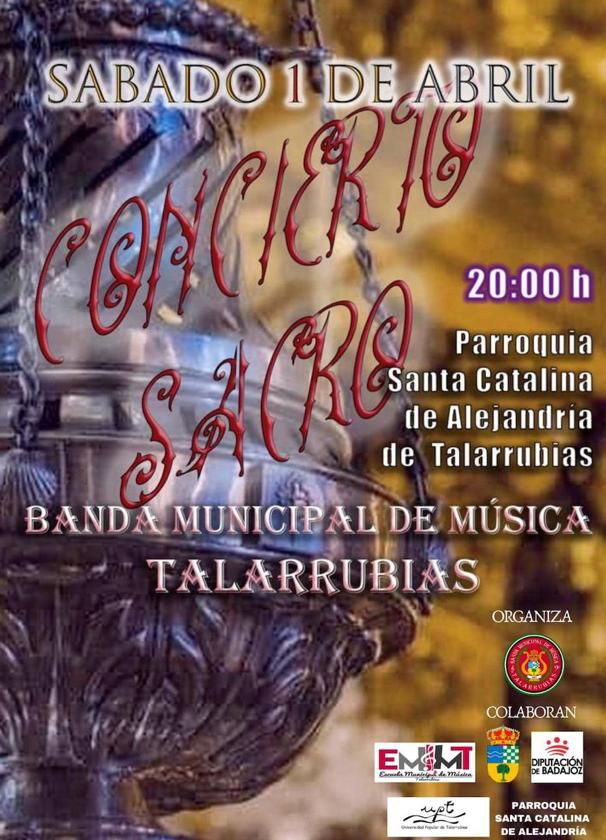 La Banda de Música de Talarrubias inicia la Semana Santa con el Concierto Sacro