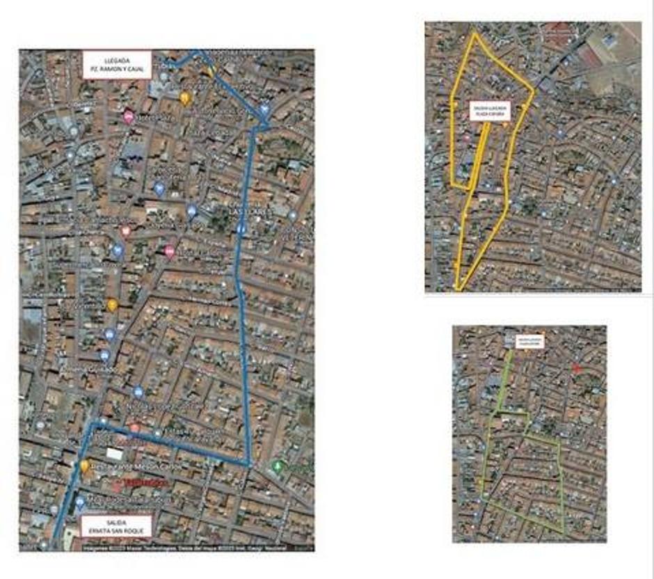 Recorridos de las procesiones.