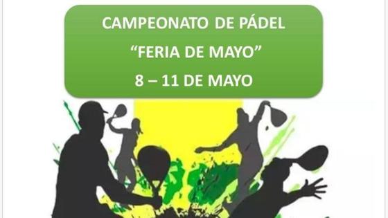 Inscripciones abiertas para el Campeonato de Pádel 'Feria de Mayo'
