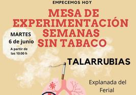 Mesa de Experimentación Semanas sin Tabaco en Talarrubias