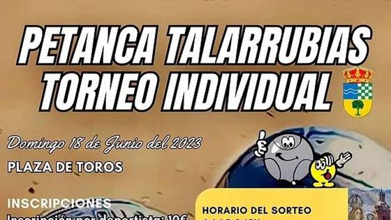 Inscripciones abiertas para el Torneo de Petanca Individual de Talarrubias
