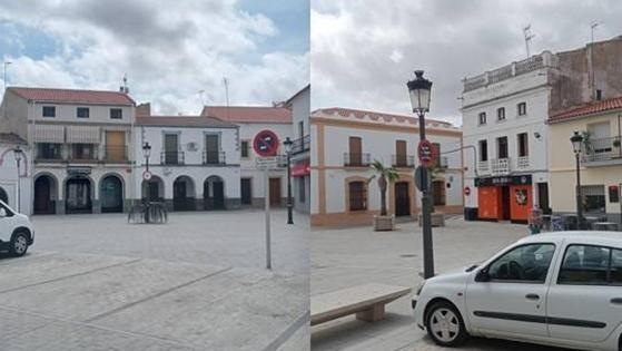 Se prohíbe estacionar en la plaza por la ocupación de la misma por terrazas y veladores