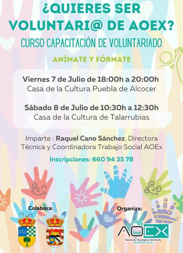 AOEX imparte un curso para ser voluntario