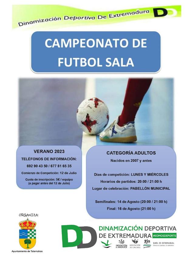 Comienza la Liga de Fútbol Sala de Verano con la participación de 10 equipos