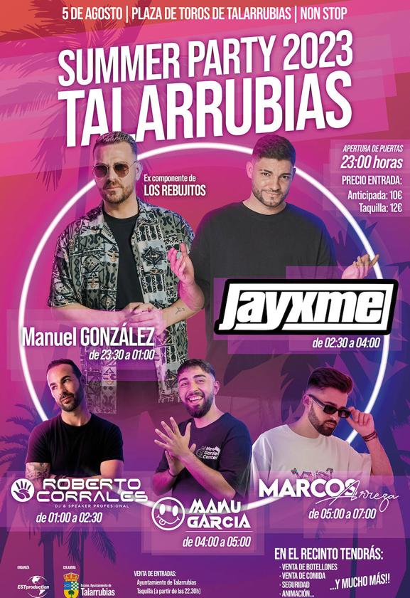 El 5 de agosto llega a Talarrubias la Summer Party 2023