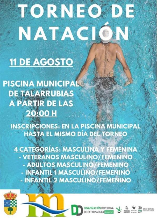El 11 de agosto llega el Torneo de Natación a la Piscina Municipal