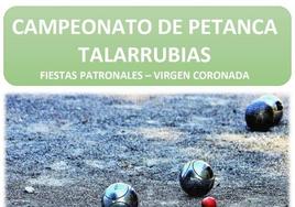 El Ayuntamiento organiza un Campeonato de Petanca dentro de las Fiestas de la Virgen de la Coronada