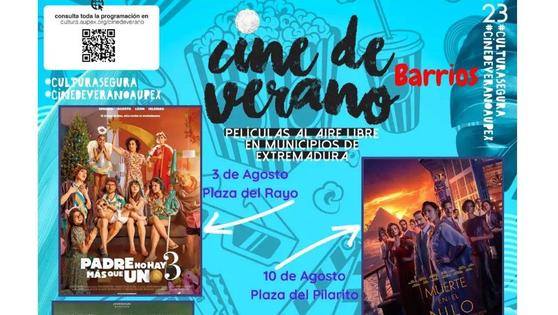 El Cine de Verano llevará 4 películas a Talarrubias