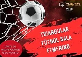 Inscripciones abiertas para el Triangular Fútbol Sala Femenino
