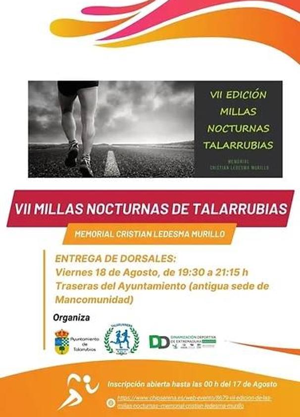 Entrega de dorsales para las VII Millas Nocturnas será en las traseras del Ayuntamiento