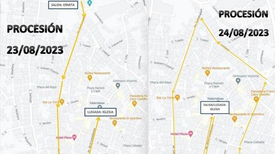 Cortes de vía y prohibición de estacionamiento por las Fiestas Patronales