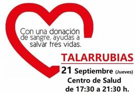 Nueva colecta de sangre en Talarrubias