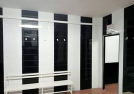 Nuevos vestuarios tras la reforma.