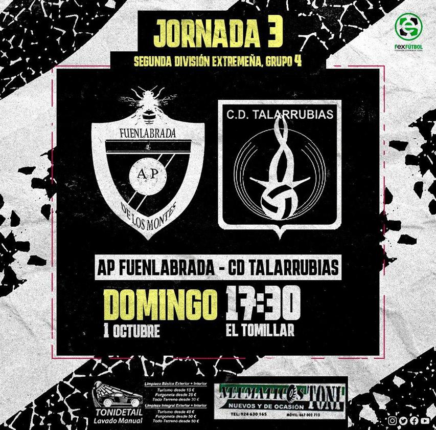 El CD Talarrubias visita al AP Fuenlabrada de los Montes para la tercera jornada