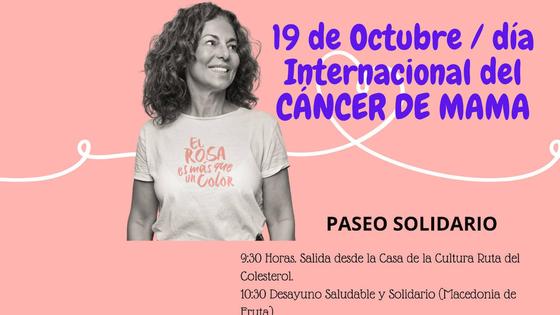 Paseo y desayuno solidario durante el Día Internacional del Cáncer de Mama