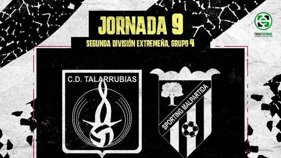 El CD Talarrubias recibe en casa al Sporting Malpartida para la novena jornada de liga