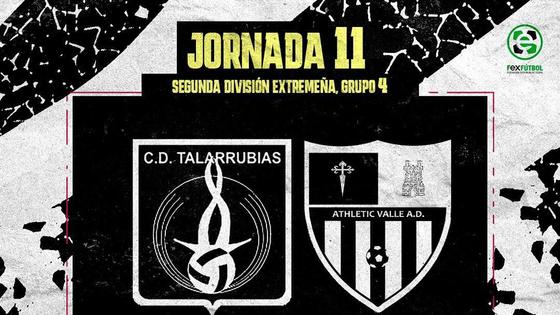 El CD Talarrubias quiere sumar 3 puntos ante el Athletic Valle para seguir escalando en la clasificación