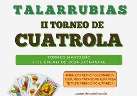 Abiertas las inscripciones para el II Torneo de Cuatrola de Talarrubias