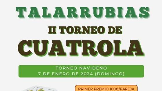 Abiertas las inscripciones para el II Torneo de Cuatrola de Talarrubias