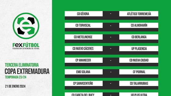 El CD Talarrubias visitará al CP Sanvicenteño en la 3ª Eliminatoria de la Copa Extremadura