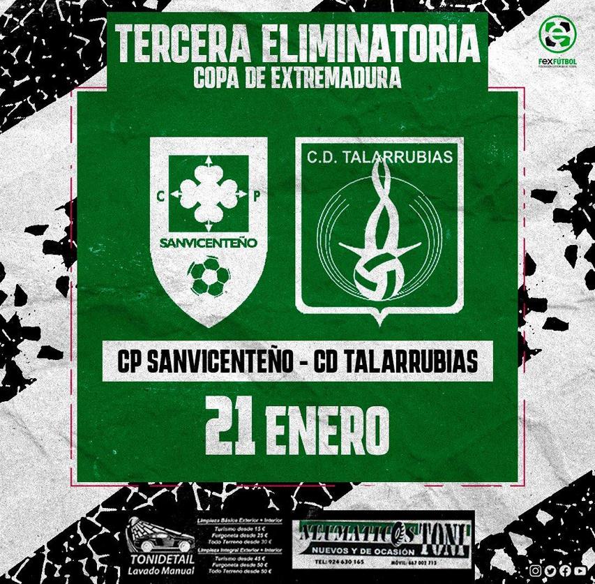 El próximo domingo, el Talarrubias se enfrenta al Sanvicenteño en la Copa de Extremadura