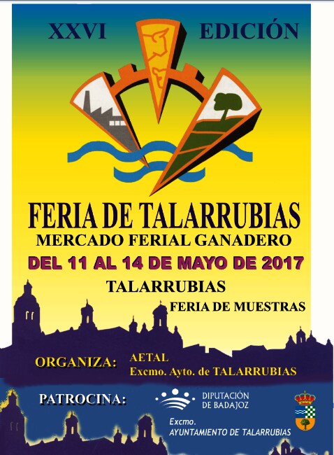 Cartel promocional de la Feria de Mayo de Talarrubias 2017.