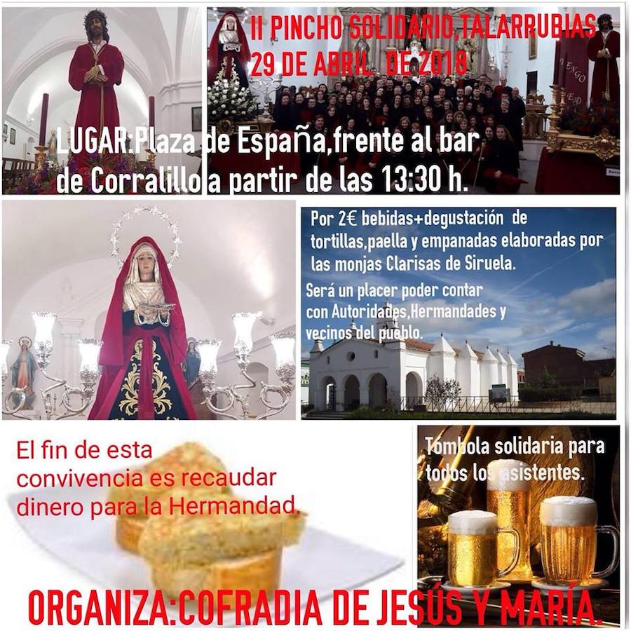 La hermandad de Jesús y María organiza el 'II Pincho Solidario'