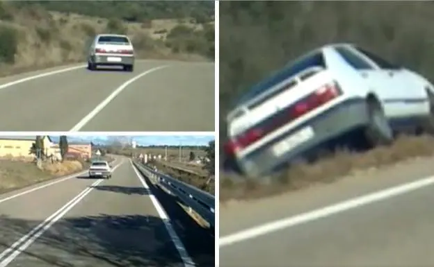 El conductor de este Renault 19 circuló poniendo en peligro la circulación durante varios kilómetros