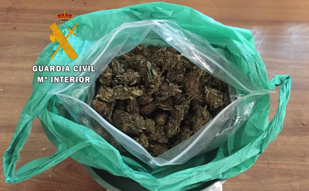 La Guardia Civil detiene a un vecino de Talayuela que transportaba 171 gramos de cogollos de marihuana
