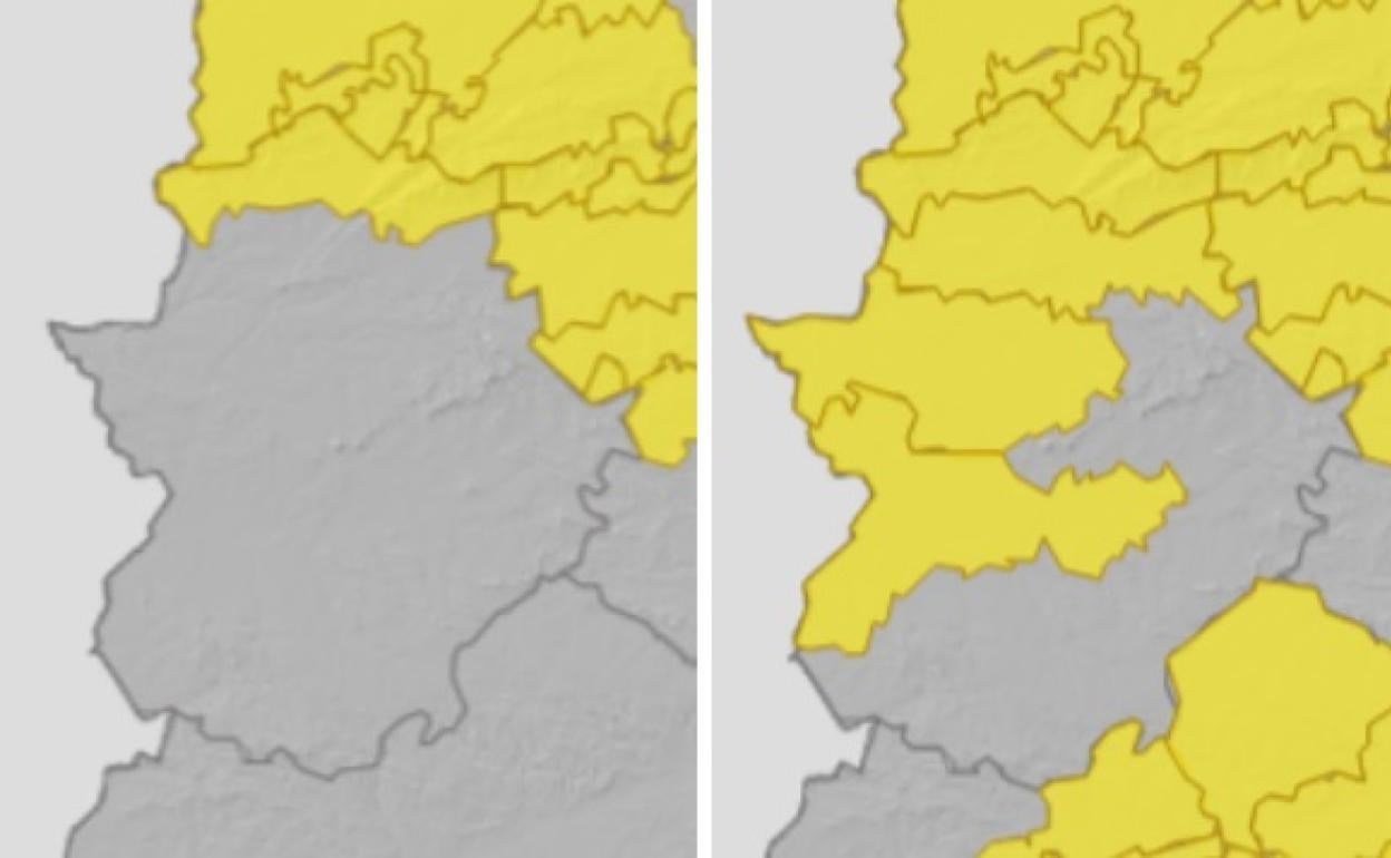 Los avisos por fuertes lluvias y tormentas se amplían el viernes a toda la provincia de Cáceres