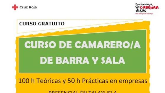 Cruz Roja organiza un curso gratuito de 'Camarero de Barra y Sala'