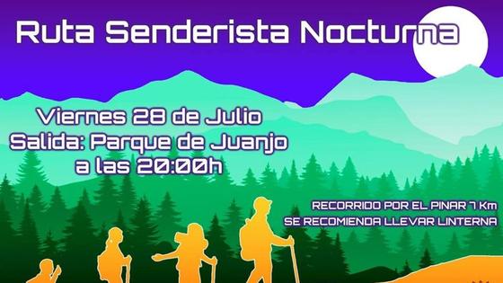 La ruta senderista nocturna saldrá desde el Parque de Juanjo