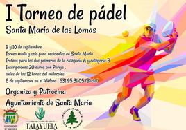 Santa María de las Lomas acoge su I Torneo de Pádel