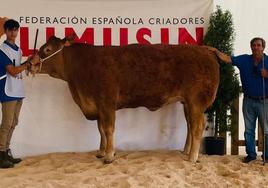 José Luis, Julio y su hijo Alejandro, con uno de los premios recibidos en Salamanca