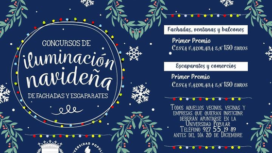 Convocado un concurso de decoración e iluminación navideña