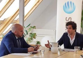 Roberto Baños durante su encuentro en Madrid