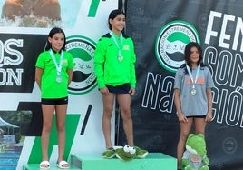 Patricia Gómez en lo más alto de podio