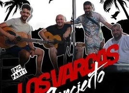 Cartel anunciador de un concierto de Los Vargas, con Javier segundo por la izquierda