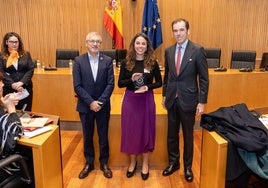 Erica Morales recibió el galardón en un acto celebrado en el Congreso de los Diputados