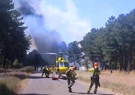 Incendio en el pinar de Talayuela