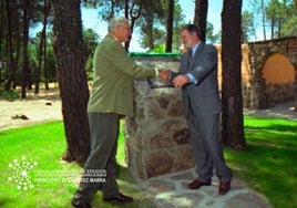 José Moreno con Rodríguez Ibarra en la inauguración del parque natural
