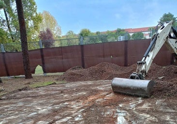 Empiezan las obras de la pista de petanca cerca del parque natural