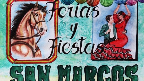 Mercedes Castro y Aitana Paniagua autoras de los carteles que anuncian las fiestas de San Marcos